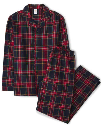 Unisex Adult Plaid Flannel 2-Piece Pajamas - Gymmies