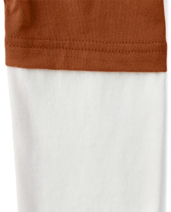 Boys Embroidered Squirrel Layered Top - Harvest
