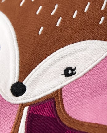 Pijama de 2 piezas de algodón con ciervos a cuadros para niñas - Gymmies