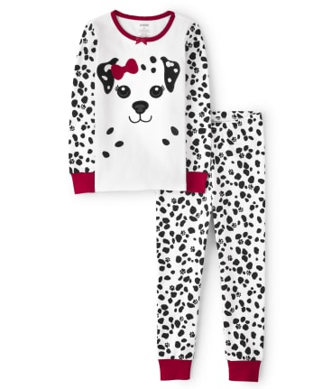 Pijama de 2 piezas de algodón dálmata para niñas - Gymmies