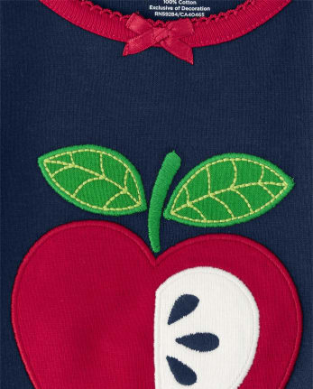 Girls Apple Cotton 2-Piece Pajamas - Gymmies