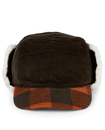 Boys Plaid Trapper Hat - Harvest