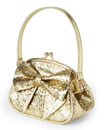 Girls Glitter Bow Bag Family Celebrations Green METALLIC Gymboree