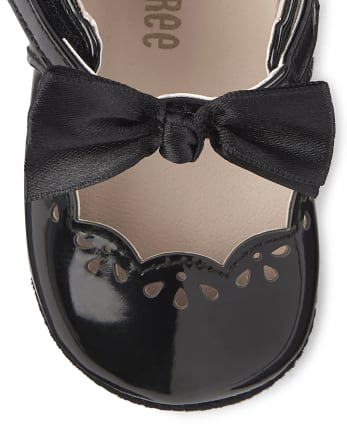 Baby Girls Bow Ballet Flats - Family Celebrations Red
