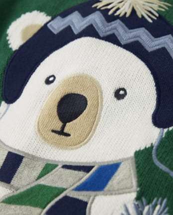 Boys Polar Bear Sweater - Polar Party