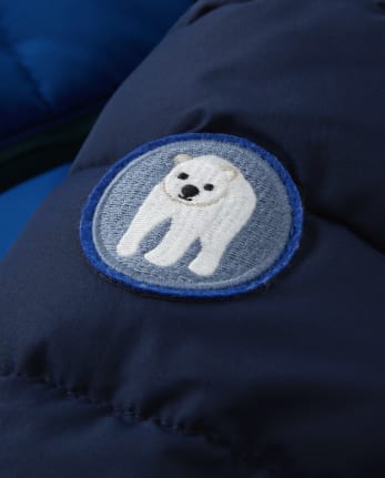 Boys Colorblock Puffer Jacket - Polar Party