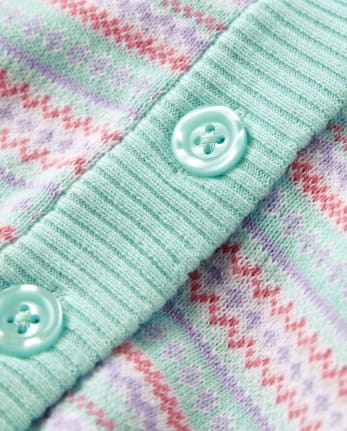 Cardigan à capuche Fairisle pour filles - Polar Party