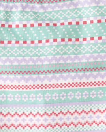 Girls Fairisle Leggings - Polar Party
