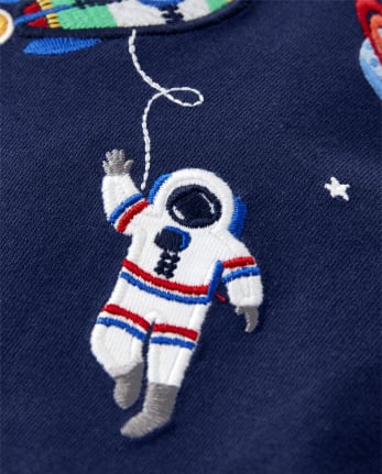 Boys Embroidered Space Top - Comet Club