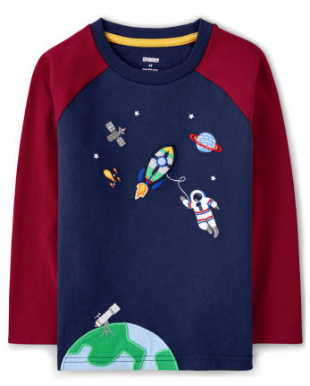 Camiseta espacial bordada para niños - Comet Club