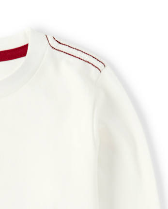 Boys Embroidered Reindeer Top - Reindeer Cheer