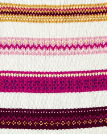 Girls Striped Sweater Dress - Little Llamas