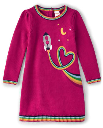 Girls Rocket Sweater Dress - Comet Club
