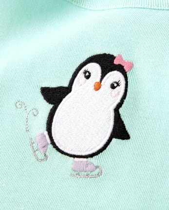 Girls Penguin Tiered Dress - Polar Party