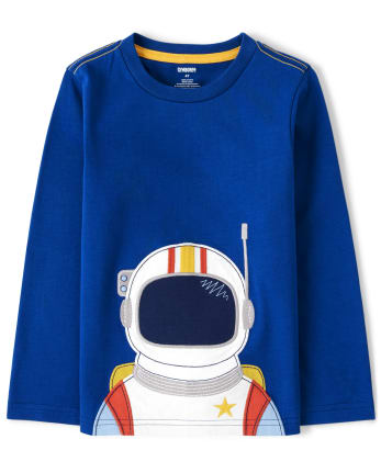 Boys Embroidered Astronaut Top - Comet Club