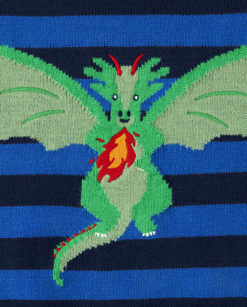 Boys Intarsia Dragon Sweater - Knights and Dragons