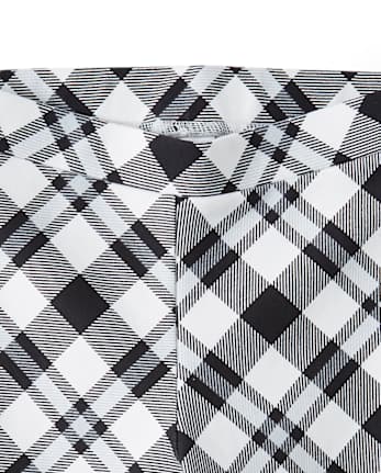 Girls Plaid Ponte Jeggings - Reindeer Cheer