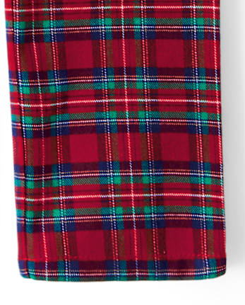 Boys Plaid Dress Pants - Family Celebrations Red