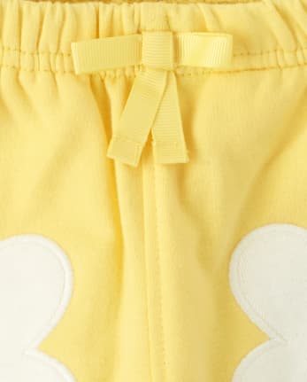 Shorts de abeja bordados para niñas - Busy Little Bee