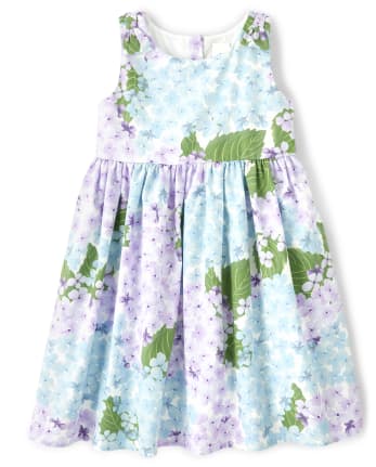 Vestido de hortensias para niñas Mami y yo - Flores de primavera