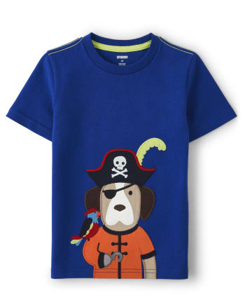 Boys Embroidered Dog Top - Aye Aye Matey