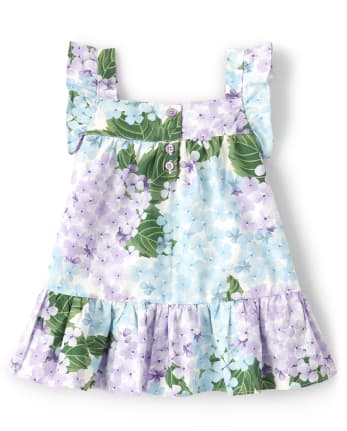 Girls Hydrangea Flutter Top - Spring Blooms