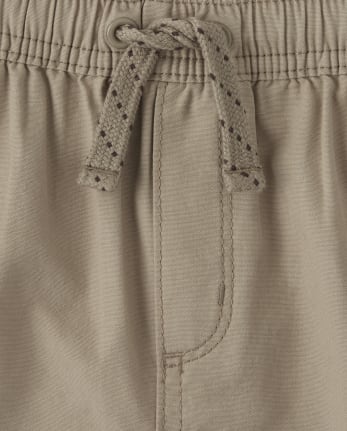 Boys Embroidered Pull On Cargo Shorts - Backyard Explorer