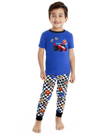Boys Racecar Cotton 2-Piece Pajamas - Gymmies