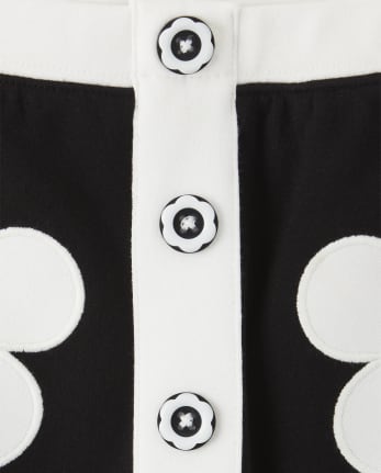 Girls Embroidered Daisy Skort - Busy Little Bee