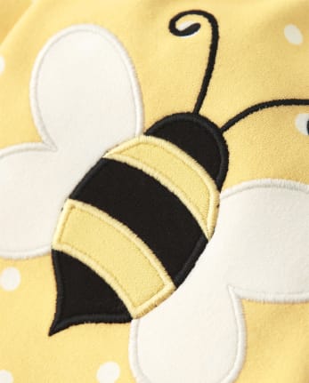 Vestido de abeja bordada para niñas - Busy Little Bee