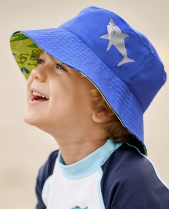 Boys Reversible Dino Bucket Hat - Splish-Splash