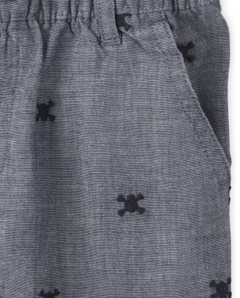 Shorts sin calar con diseño de calavera para niños - Aye Aye Matey