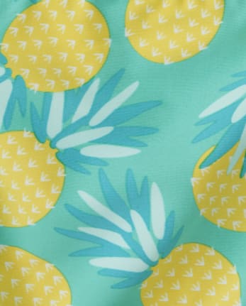 Girls Pineapple Rashguard Swimsuit - Splish-Splash