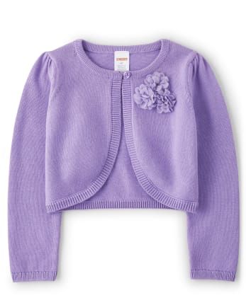 Girls Embroidered Flower Cardigan - Spring Blooms