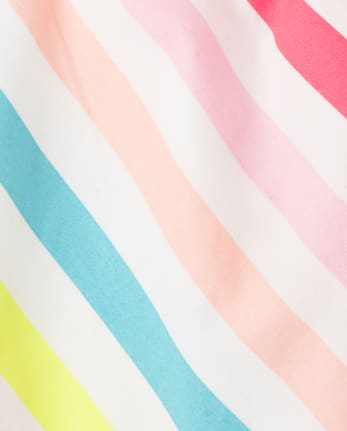 Girls Striped Bow Top - Popsicle Party