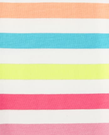 Girls Striped Bike Shorts - Popsicle Party