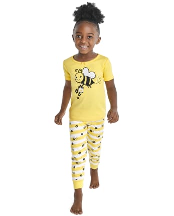 Pyjama en coton ajusté abeille pour filles - Gymmies