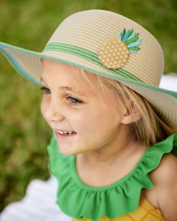 Girls Pineapple Sun Hat - Splish-Splash