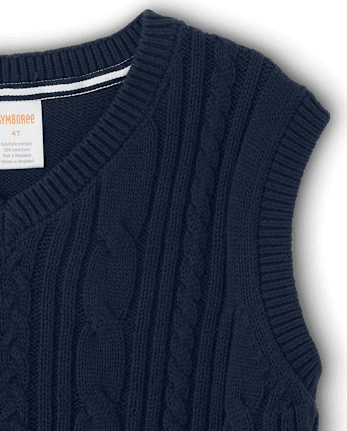 Boys Cable Knit Sweater Vest - Uniform