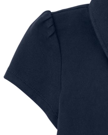 Polo à volants anti-taches Fille - Uniforme