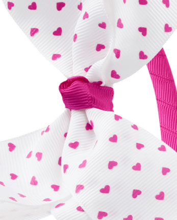Girls Bow Heart Headband 2-Pack - Uniform