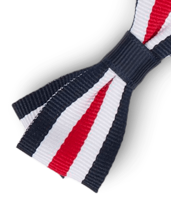 Lot de 4 pinces à cheveux avec nœud rayé pour filles - Uniforme