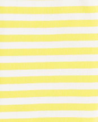 Girls Embroidered Lemon Striped Top - Citrus & Sunshine