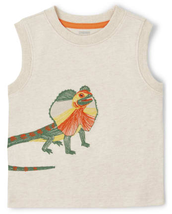 Boys Embroidered Lizard Tank Top - Outback Adventure
