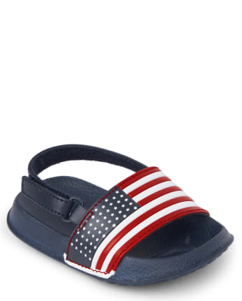 Unisex Baby American Flag Slides - American Cutie