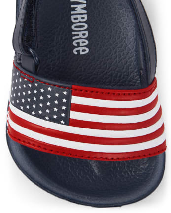 Unisex Baby American Flag Slides - American Cutie