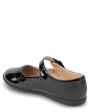 Girls Perforated Mary Jane Flats - Uniform