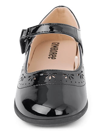 Girls Perforated Mary Jane Flats - Uniform