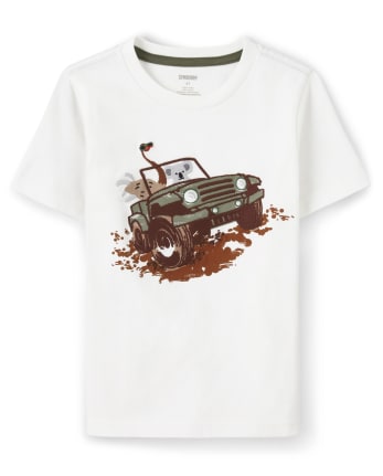 Boys Embroidered Jeep Top - Outback Adventure