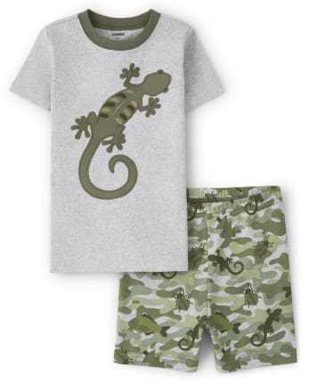 Boys Lizard Cotton 2-Piece Pajamas - Gymmies